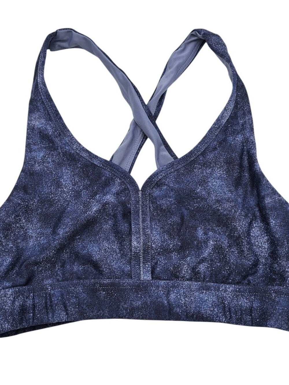 Moret Ultra Womens Sz S Cross Back Sports Bra Dark Blue Medium Impact